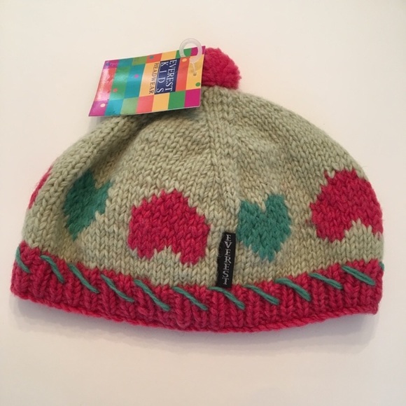 EVEREST DESIGNS Wool Heart Beanie Hat For Kids - Picture 3 of 8